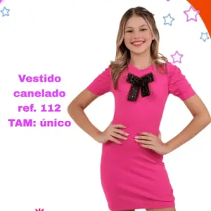 Vestido Canelado Juvenil RF-307