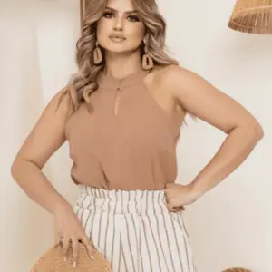 Blusa com botao no tecido 4018 RF-555